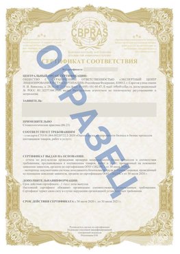 Образец Сертификат СТО 01.064.00220722.2-2020 Кемерово Сертификат СТО 01.064.00220722.2-2020 