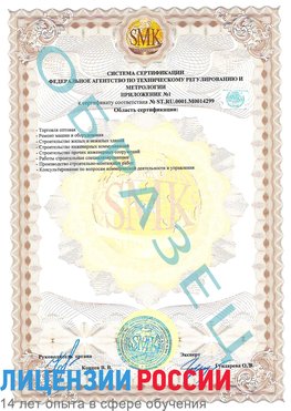 Образец сертификата соответствия (приложение) Кемерово Сертификат ISO 14001